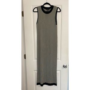 Rag & Bone Black and White Knit Rayon Maxi Dress